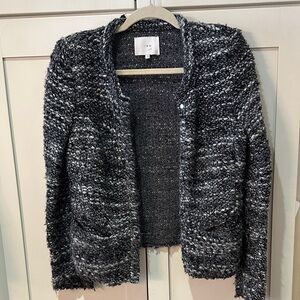 IRO Women's Textured Black and Gray Cardigan